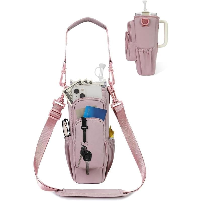 Insulated Water Bottle Sling Bag – Crossbody Strap, Zip Closure & 7 Colors