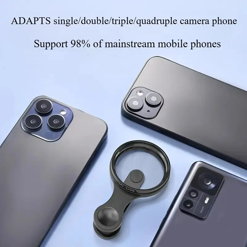 52mm CPL-Filter für Smartphones – Reduziert Blendung & Intensiviert Farben für bessere Fotos
