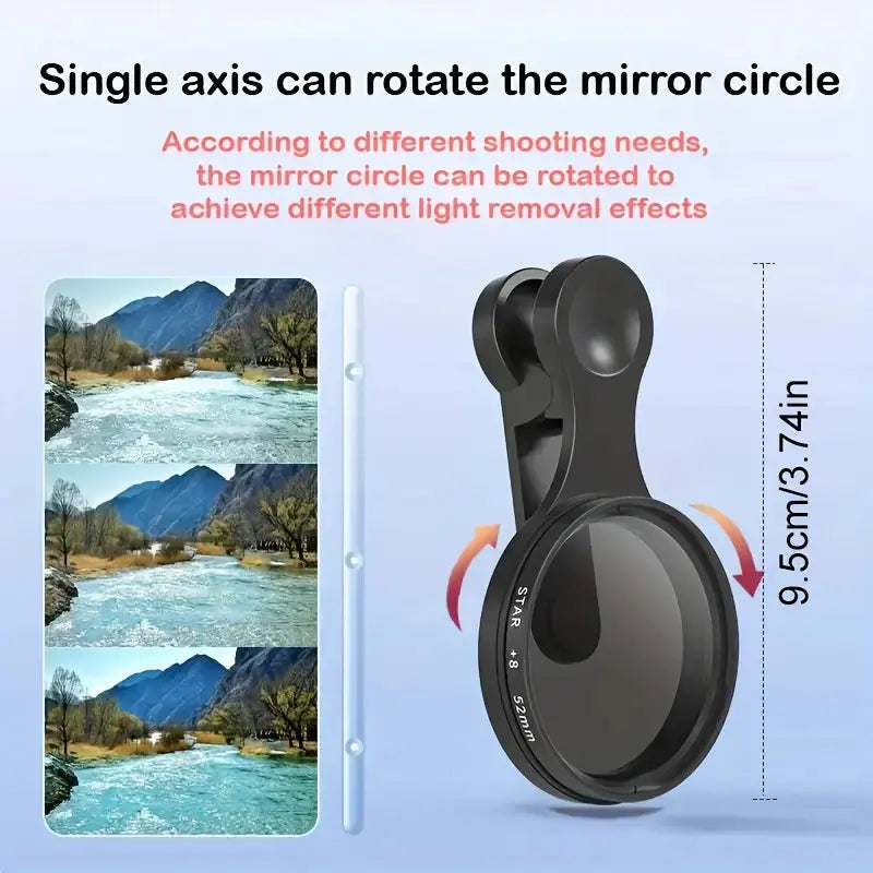 52mm CPL-Filter für Smartphones – Reduziert Blendung & Intensiviert Farben für bessere Fotos