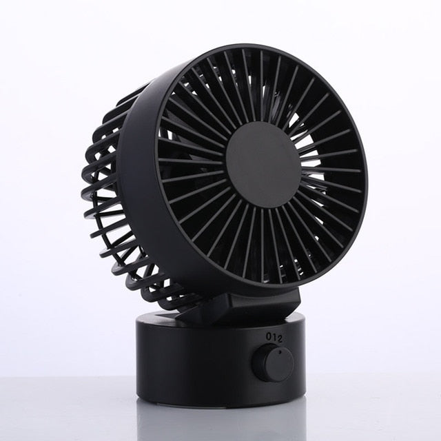 USB Compact Desk Fan – Double Rotor Blades, Whisper-Quiet & 10cm
