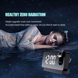 LED Projection Alarm Clock – 180° Ceiling Display, 18cm LED, Dual Alarm & USB Charging