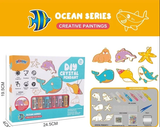 Kids Crystal Craft Kit – 30×30cm Canvas, No-Bake Glue & 9 Designs