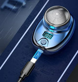 Mini Electric Shaver – USB-C Rechargeable, IPX7 Waterproof, 6-Blade, LED Display