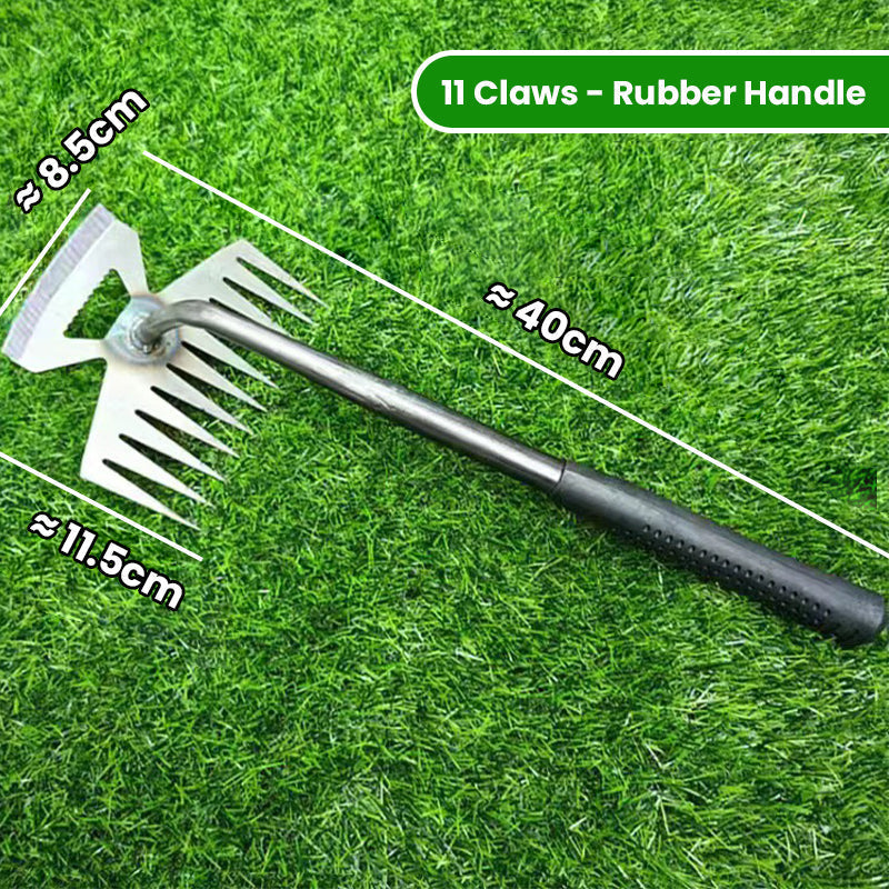 Stainless Steel Weed Remover – Ergonomic Grip, 39.5cm & 5/6/11 Claw Options