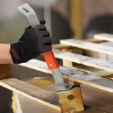 Stainless Steel Pry Bar – Nail Puller, Non-Slip Grip & 27cm Multi-Tool