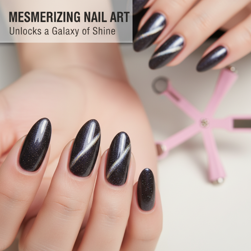 Magnetic Nail Art Tool – Cat-Eye & Galaxy Effects, 8 Patterns & Silicone Body