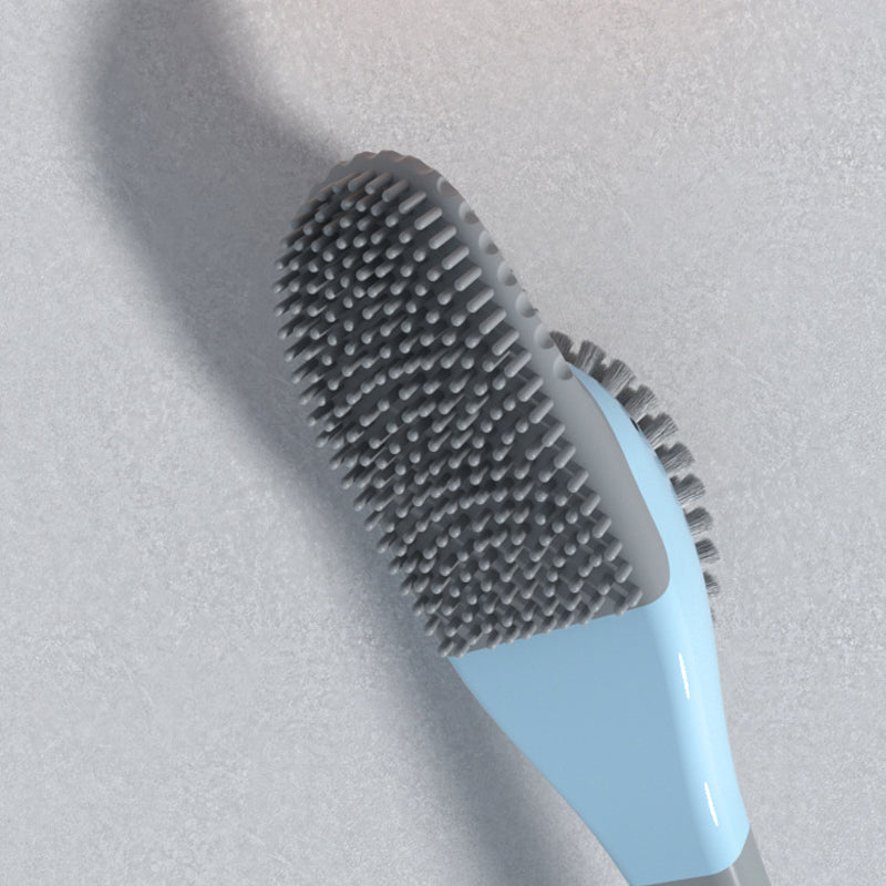 Toilet Brush with Holder – 360° Soft TPR Head, Long Handle & Wall-Mountable Base