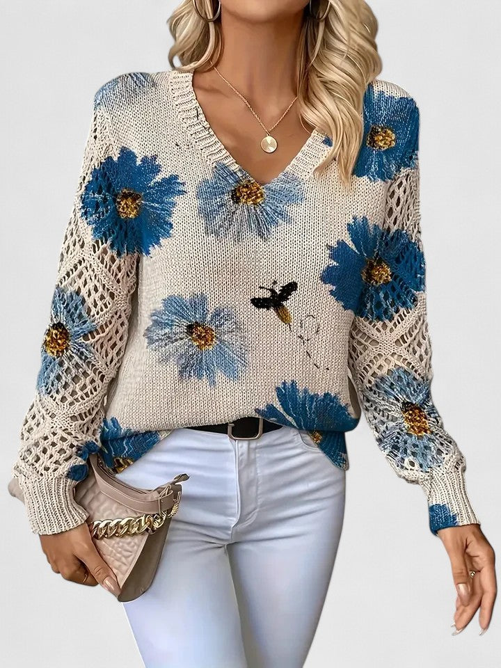 Deborah™ Lässiger Floral-Pullover für Damen - Bequemer, Modischer Sweatshirt mit Blumenmuster