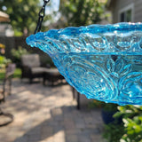 Hanging Solar Bird Bath Fountain – Wireless, Weatherproof & 25.5cm Glass Bowl