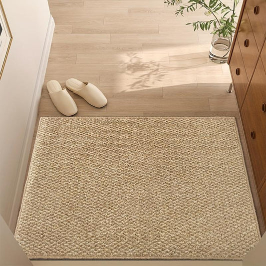 Jute-Look Doormat – Non-Slip Backing, 50×80cm & Machine Washable