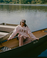 Varsity Mockneck Sweatshirt - Rose Color with Mocha Lettering | Stylish & Comfortable Apparel