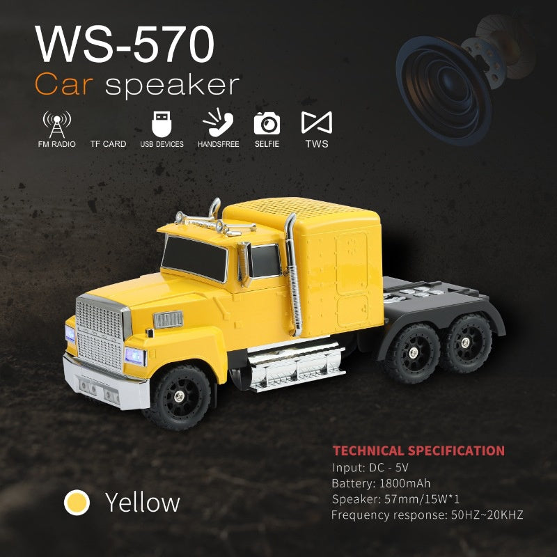 Bluetooth Truck Speaker – 15W Subwoofer, Bluetooth 5.4 & 1800mAh Portable