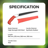 Garden Pruning Saw – SK5 Carbon Steel Blade, Cuts 35cm Branches & Ergonomic Handle