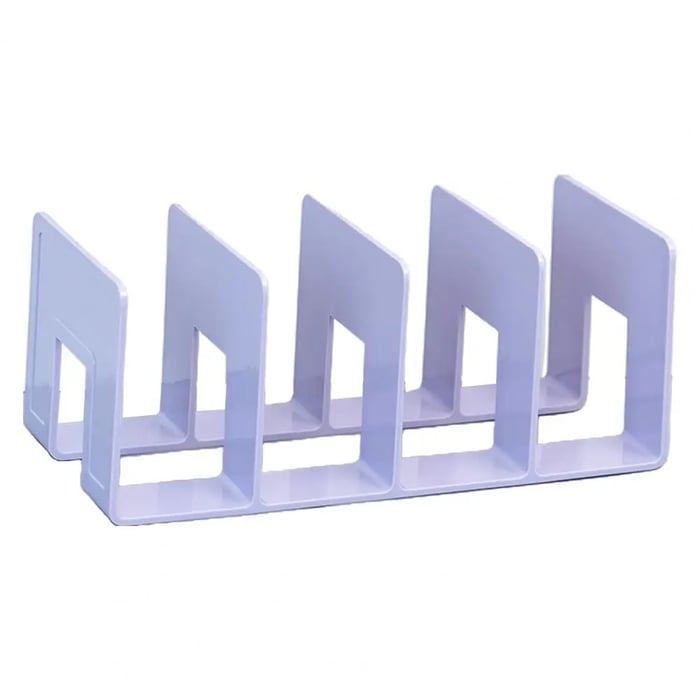 4-Compartment Desk Organizer – Book & File Sorter, Vertical or Horizontal & 4 Colors