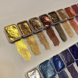 10-Color Pearl Shine Pigment Set with Mixing Palette - Vibrant Art Supplies for DIY Crafts & Painting