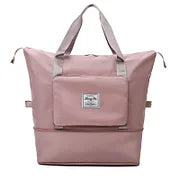 Foldable Travel Duffel Bag – Wet Compartment, 20-35L Capacity & Trolley Strap