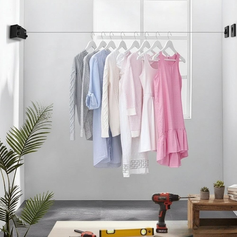 Optimized Product Title: **Platzsparende Ausziehbare Wäscheleine – Ideal für Innen- und Außentrocknung, Flexibel und Praktisch**