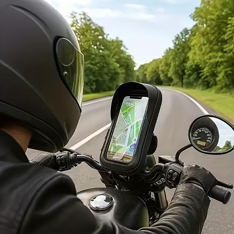 Waterproof Bike Phone Mount – 360° Rotation, Touchscreen TPU & 4.5–6.4 Inch Fit
