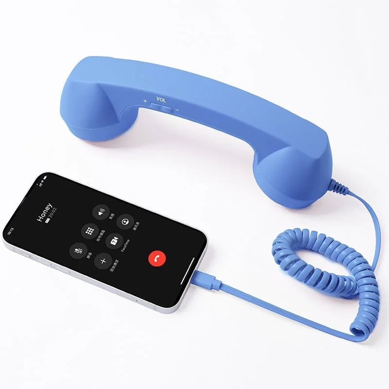 Retro Phone Handset – Ergonomic ABS, USB Plug & Play & Built-in Controls