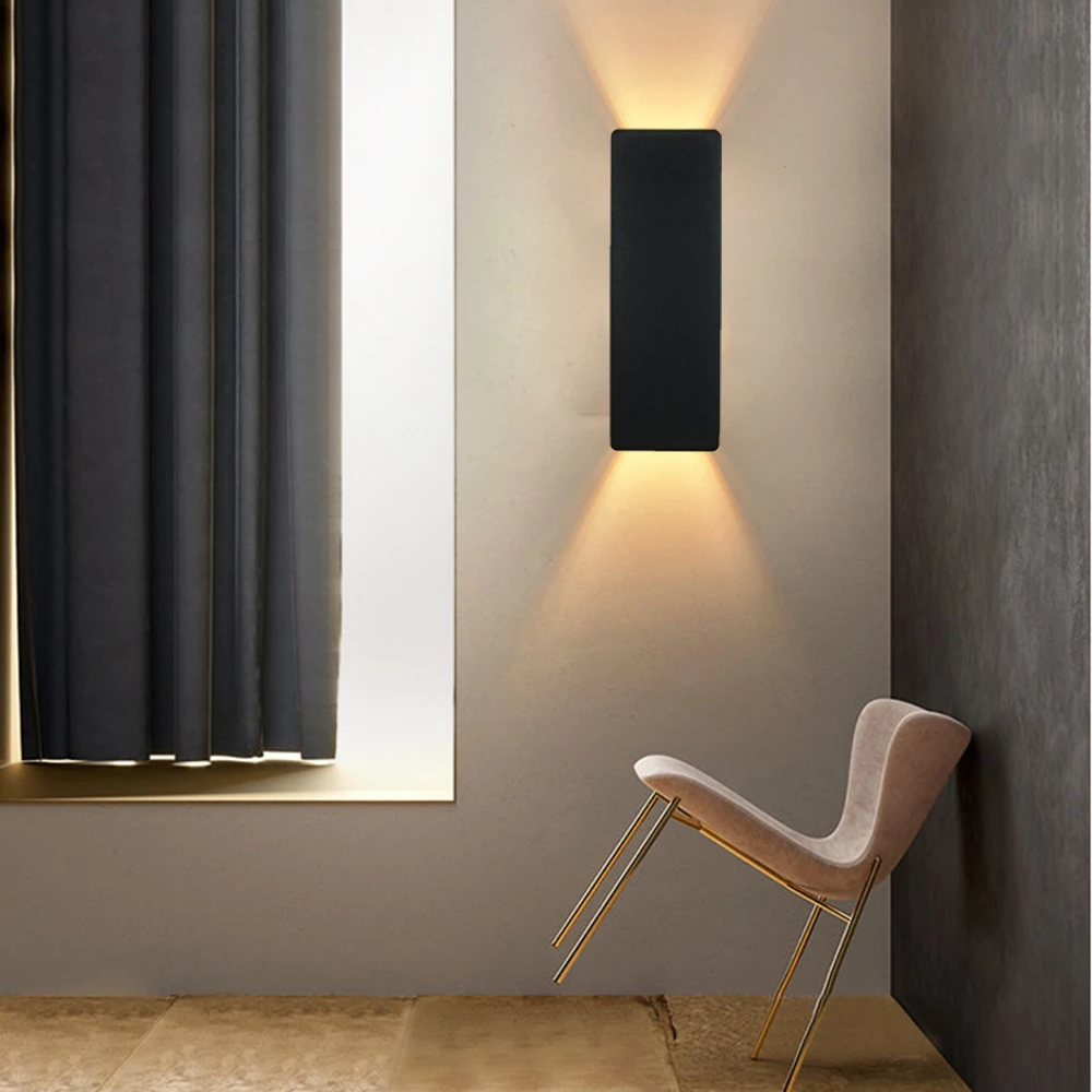 Dual Up-Down LED Wall Light – 6W Aluminium, Warm/Cool White & 4 Colors