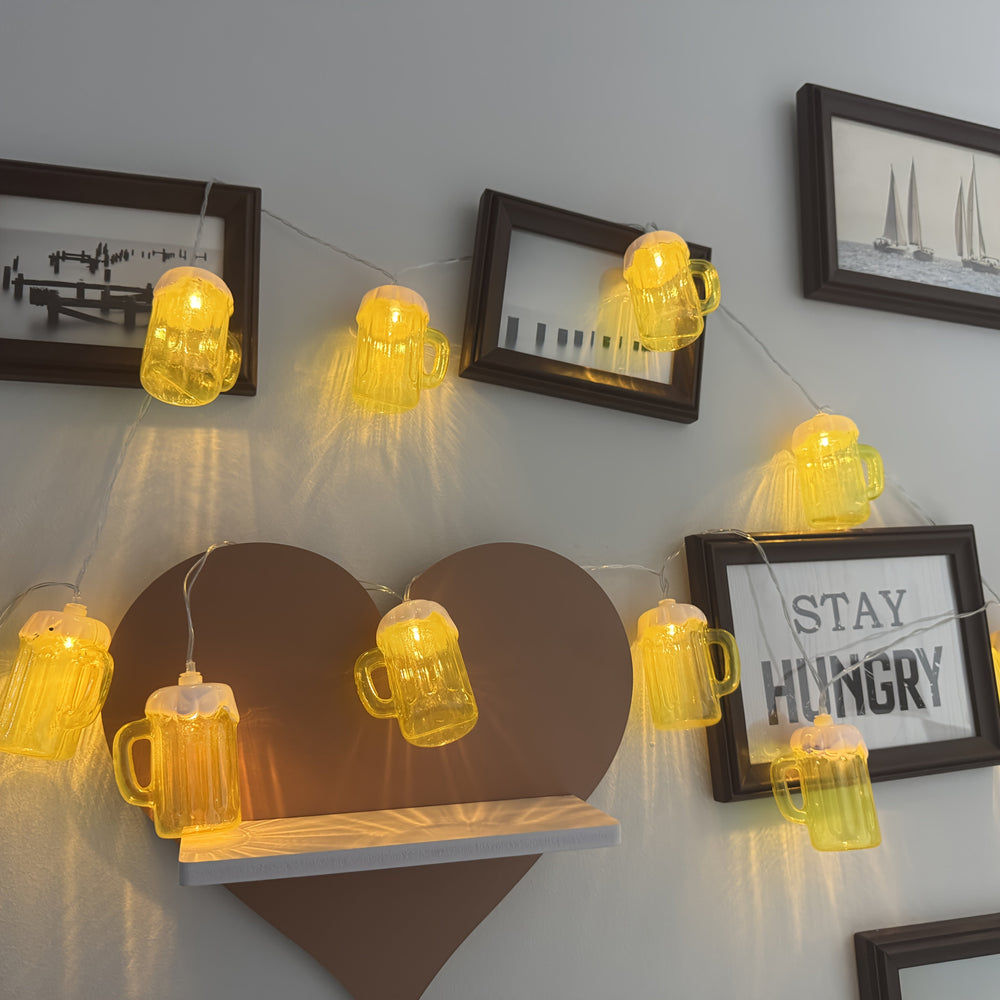 2-Pack LED Beer Mug String Lights - LichterBier Oktoberfest 2025