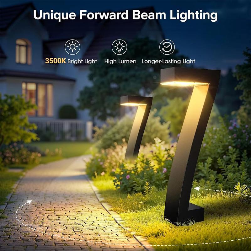 Solar Pathway Light – Z-Shape 46cm, IP65 Waterproof & 3500K Warm White