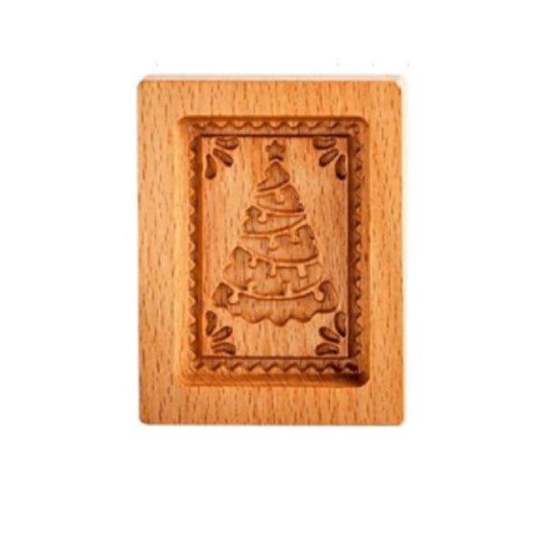 Hand-Carved Wooden Cookie Mold – Non-Stick, 20 Designs & 6–14cm