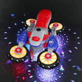 Electric Motorcycle Toy – 360° Rotation, LED Lights & Music for Kids 3+