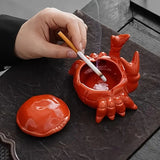CrabbySmoke – Unique crab-shaped ashtray with lid Bowlift
