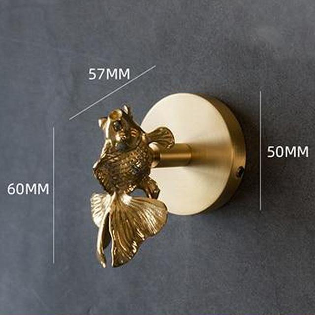 Brass Wall Hooks – Solid Brass, Animal Head Design & Gold Finish