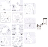 Free-Motion Quilting Stencil Set – 11 Acrylic Templates & Machine Guide