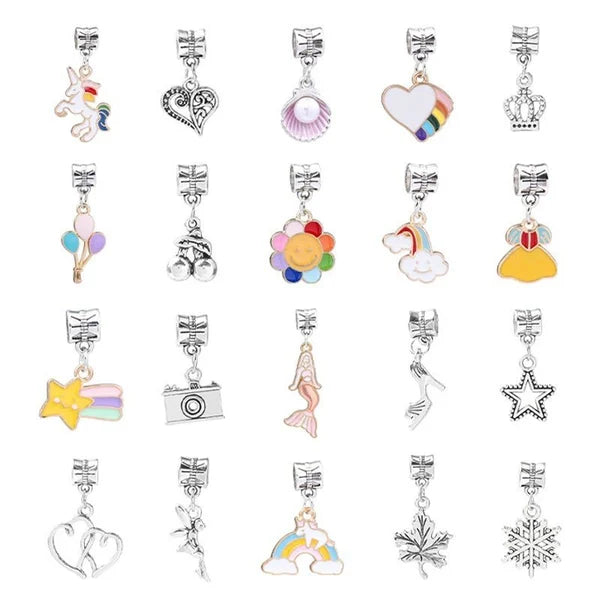 Kids Jewelry Making Kit – 100+ Beads, Charms & Adjustable Chains