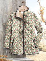 Optimized Product Title: "Damen Vintage Blumenjacke - Süße Kunstdruckjacke für Frühjahr/Sommer" 

This title includes relevant keywords while maintaining clarity and appeal for potential customers.