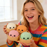 Baozi Dumpling Squeeze Toy – Soft Squishy, Steamer Basket Case & 10 Colors