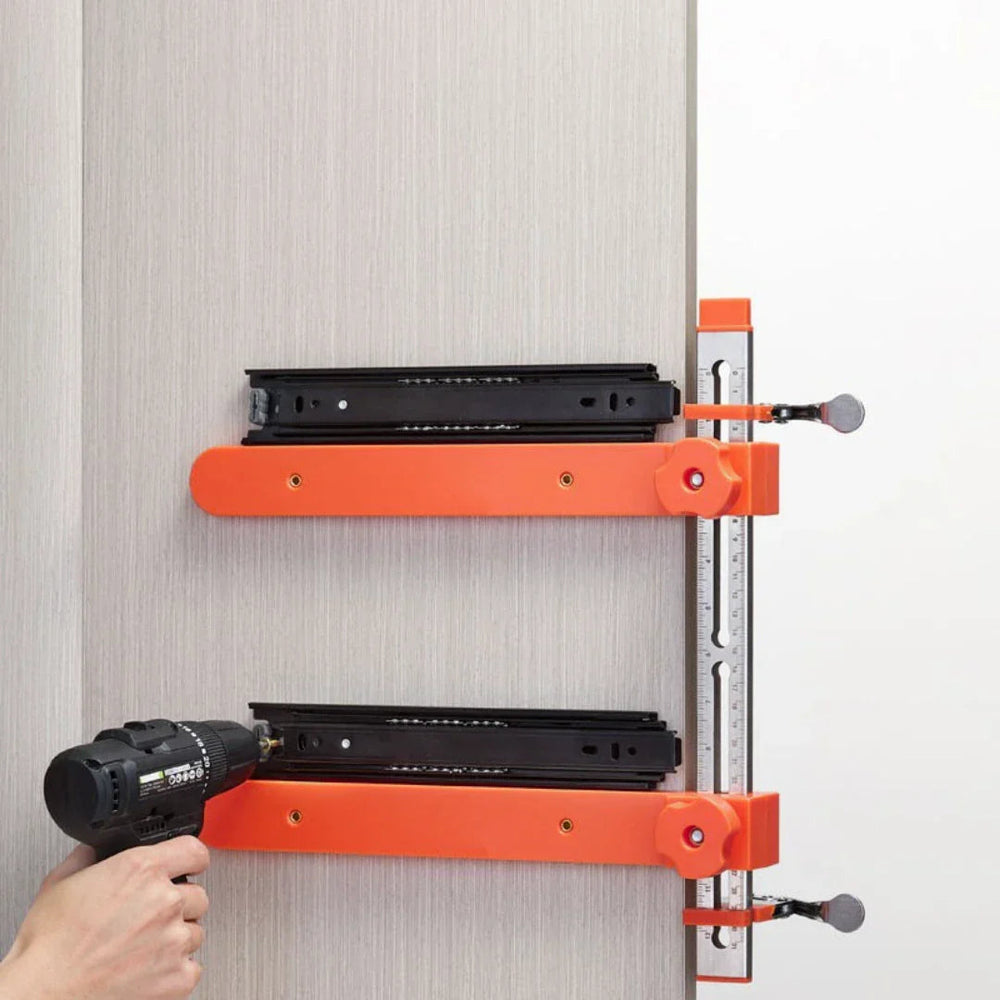 Drawer Slide Mounting Jig – Toggle Clamp, Universal Fit & Metal Build
