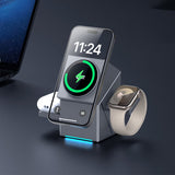 3-in-1 Wireless Charger – 15W MagSafe, Foldable & Phone/Watch/Earbuds