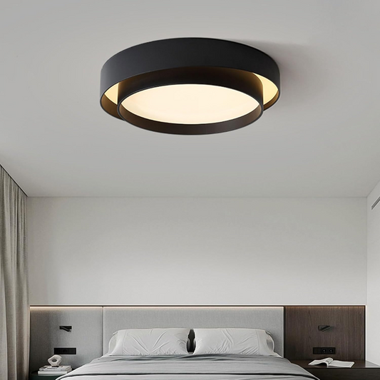 LED Ceiling Light – Round Nordic Design, Flush Mount & Iron Finish