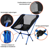 Ultralight Folding Camping Chair – 0.9kg, Aluminum Frame, Mesh, with Carry Bag