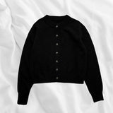 The Knitted Women's Cardigan with Round Neck - Sophie