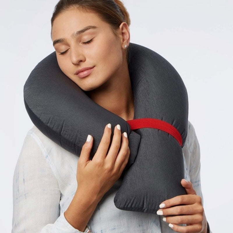 Inflatable Travel Neck Pillow – Adjustable Air Pressure, Ergonomic Support & Carrying Bag