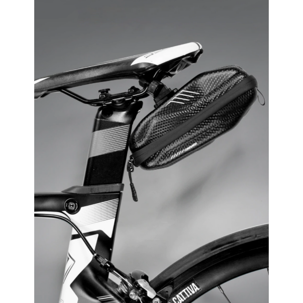 Wasserdichte Fahrrad-Satteltasche mit Schnellverschluss – Robustes Hardcase für sicheres Verstauen