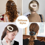 Women's Oval Hair Claw Clips – Seamless Non-Slip Matte Design, 4 & 6-Piece Sets