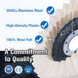 Wool Felt Polishing Discs – 115mm & 125mm, Metal & Wood Buffing Pads