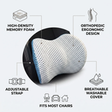 BowLift | Lumbar Support Pillow CoreComfort – Orthopedic Memory Foam Back Cushion for Healthy Posture