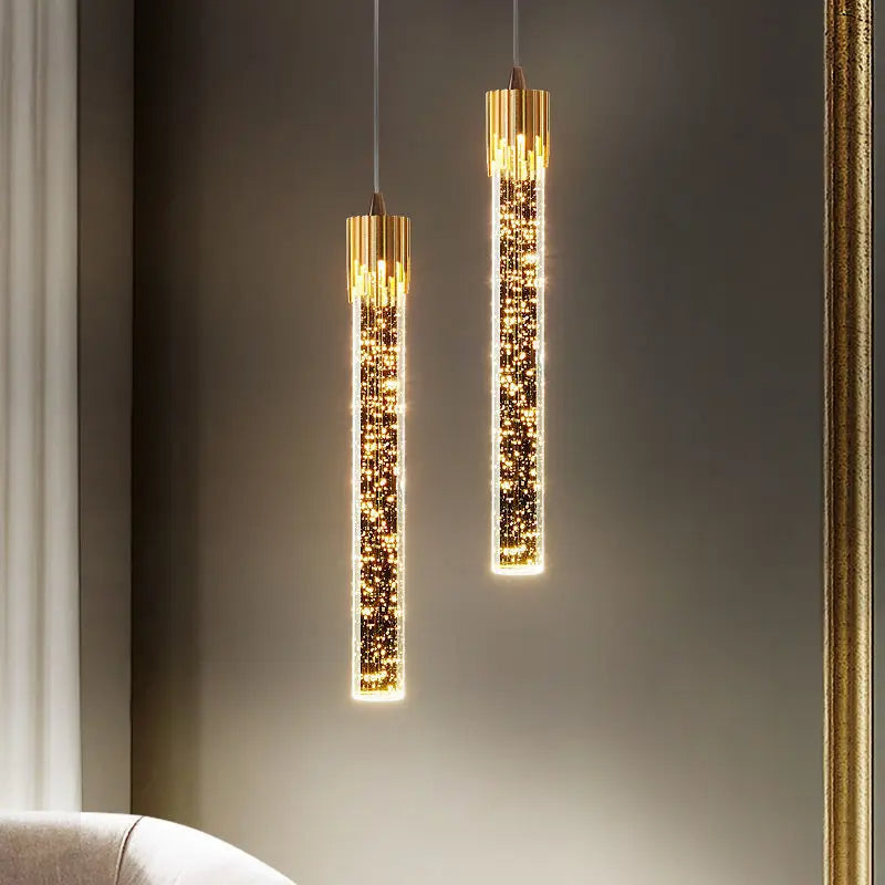 Lustreau – Cylindrical Glass Pendant Lamp