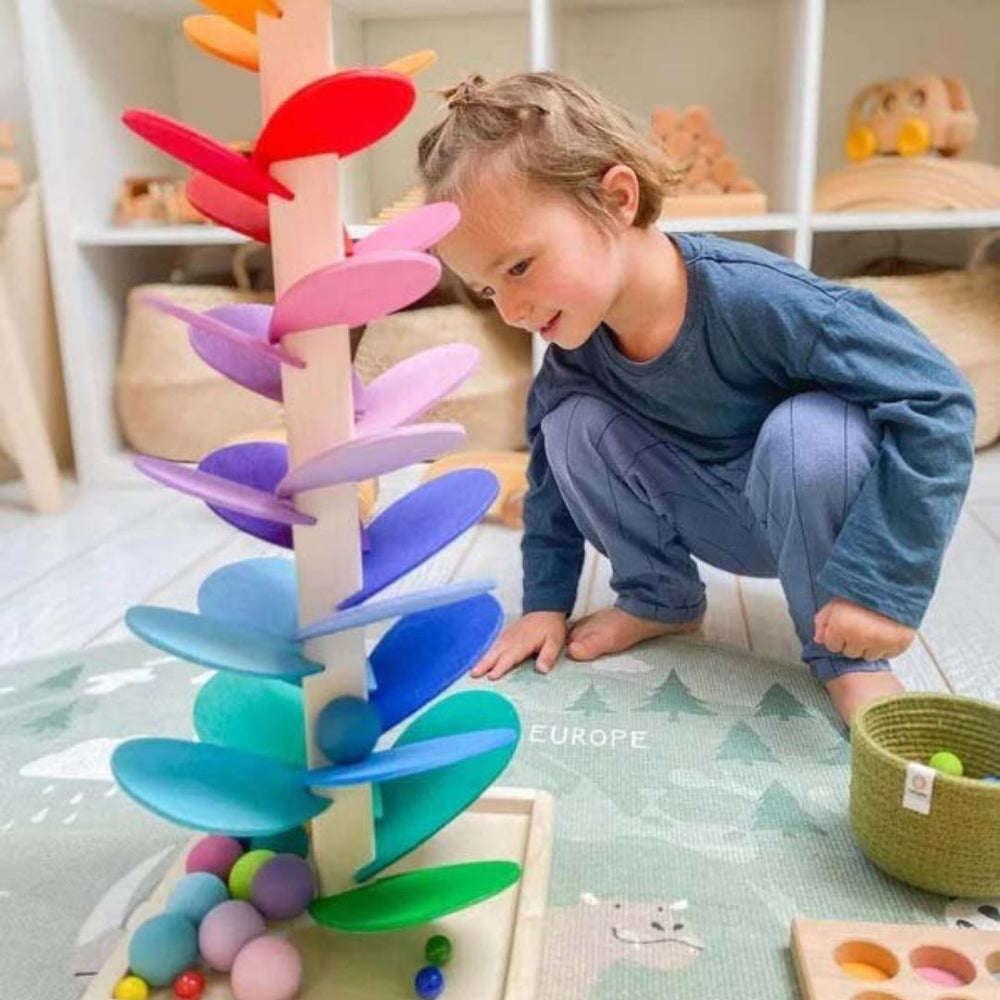 Interactive Rainbow Marble Tower – Luca