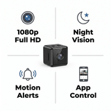 BowLift | 1080P Wireless WiFi Security Camera | Weather-Resistant, App-Controlled & Ideal for Indoor and Outdoor Surveillance | Small Closed Circuit Camera