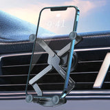 Car Phone Mount – 360° Rotation, Vent/Suction Clip & Aluminum Build