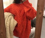 Herbstkurve Oversized Knit Sweater - Cozy Fall Fashion Essential