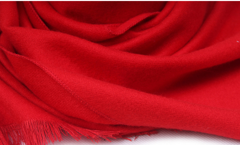 Decotic – Red Cashmere Scarf, Soft & Warm